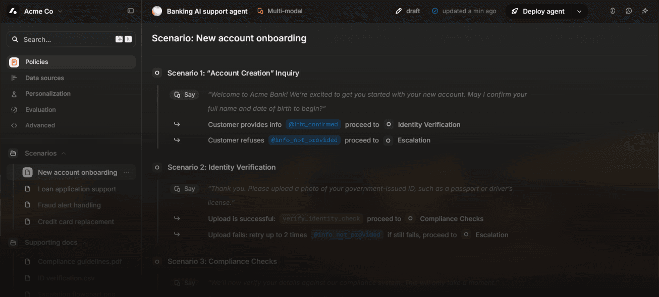 Case study interface